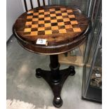 A Regency rosewood chess table