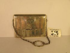 A silver card case, Birmingham 1881,