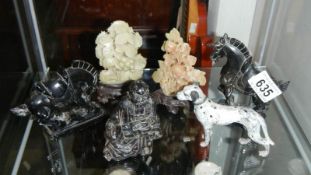 6 Chinese and Eastern figures including deities