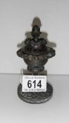 A small 19th century bronze pot pourri pot