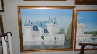 An acrylic on board 'Continental Castle' by Neville Broughton