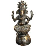 A bronze figure of Hindu God Ganesh