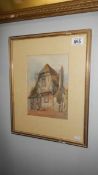 A framed and glazed watercolour 'Old Thatched House' signed Earp (Edwin Earp), image 16.