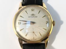 A vintage Movado gentleman's gold wrist watch,