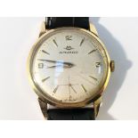 A vintage Movado gentleman's gold wrist watch,