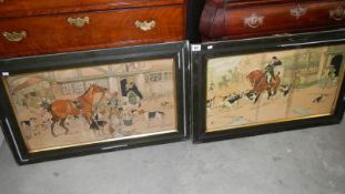 Two N Drummond horse and hound related lithographs