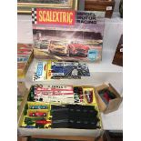 A Scalextric set 65 motor racing set.