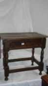 A period oak hall table