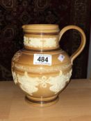 A rare Victorian Doulton Lambeth 'Commonwealth' jug