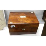 A mahogany sewing box