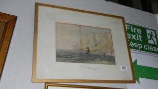 A framed and glazed watercolour 'North Devon Coast' signed G A Fripp R W S,