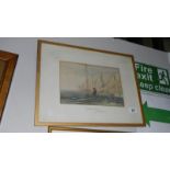 A framed and glazed watercolour 'North Devon Coast' signed G A Fripp R W S,