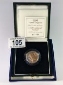 A Royal Mint 1996 United Kingdom gold proof coin 'A celebrations of football'