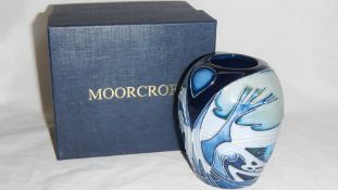 A Moorcroft 'Knypersley' vase with box designed by Emma Bossons