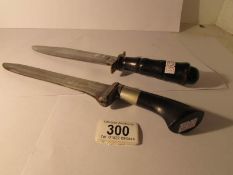 2 old hunting knives