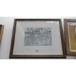 An original signed drawing entitled 'Going Home' by K Myers (follower of L S Lowry)