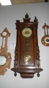 A Victorian mahogany Vienna wall clock