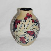 A Moorcroft 'Acantus Leaves' vase designed by Emma Bossons