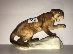 A Beswick panther on rock