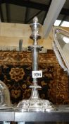 A good quality silver plated candlestick