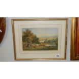 A framed and glazed watercolour 'Aquaduct near Chirk', Doidge circa 1865,