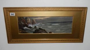 A framed and glazed seascape watercolour