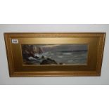 A framed and glazed seascape watercolour