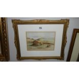 A framed and glazed watercolour 'May Binding', signed H C Fox, 1894,