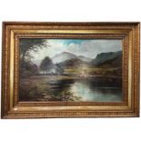 A 19th century oil on board 'Silver Strand, Loch Katrine, Scotland' signed Becker,