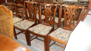 A set of 6 Victorian style dining chairs