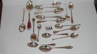 17 silver spoons,