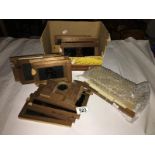 15 Victorian magic lantern slides and spare carriers,