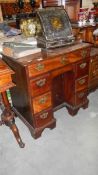 A Victorian mahogany ladies pedestal desk