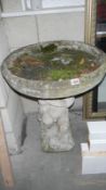 A large old garden urn