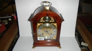 A mahogany bracket clock