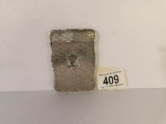 A silver card case, Birmingham 1850, N.M (Nathaniel Mills), 8.