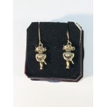 A pair of 9ct gold Lincoln Imp earrings