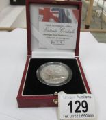 A Royal Mint 100th anniversary of The Entente Cordiale platinum proof Piedford crown