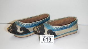 A pair of 19th century Chinese slippers