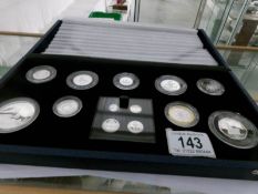 A Queen Elizabeth II 80th birthday silver coin collection