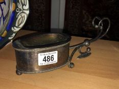 A silver plated spoon warmer