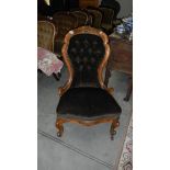 A good Victorian ladies cabriole leg bedroom chair