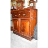 A mahogany single drawer,