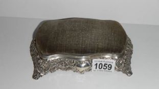 A Victorian jewellery box in silver, Birmingham 1887,