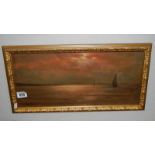 A 19th century oil on canvas 'Cleethorpes seascape' signed G S Walters (George Stanfield Walters),