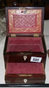 A small circa 1829 mahogany jewellery casket