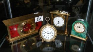 4 small clocks