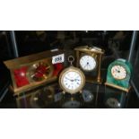 4 small clocks