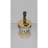 A small 19th century ivory pepper grinder