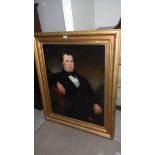 A large gilt framed portrait of a gentleman,